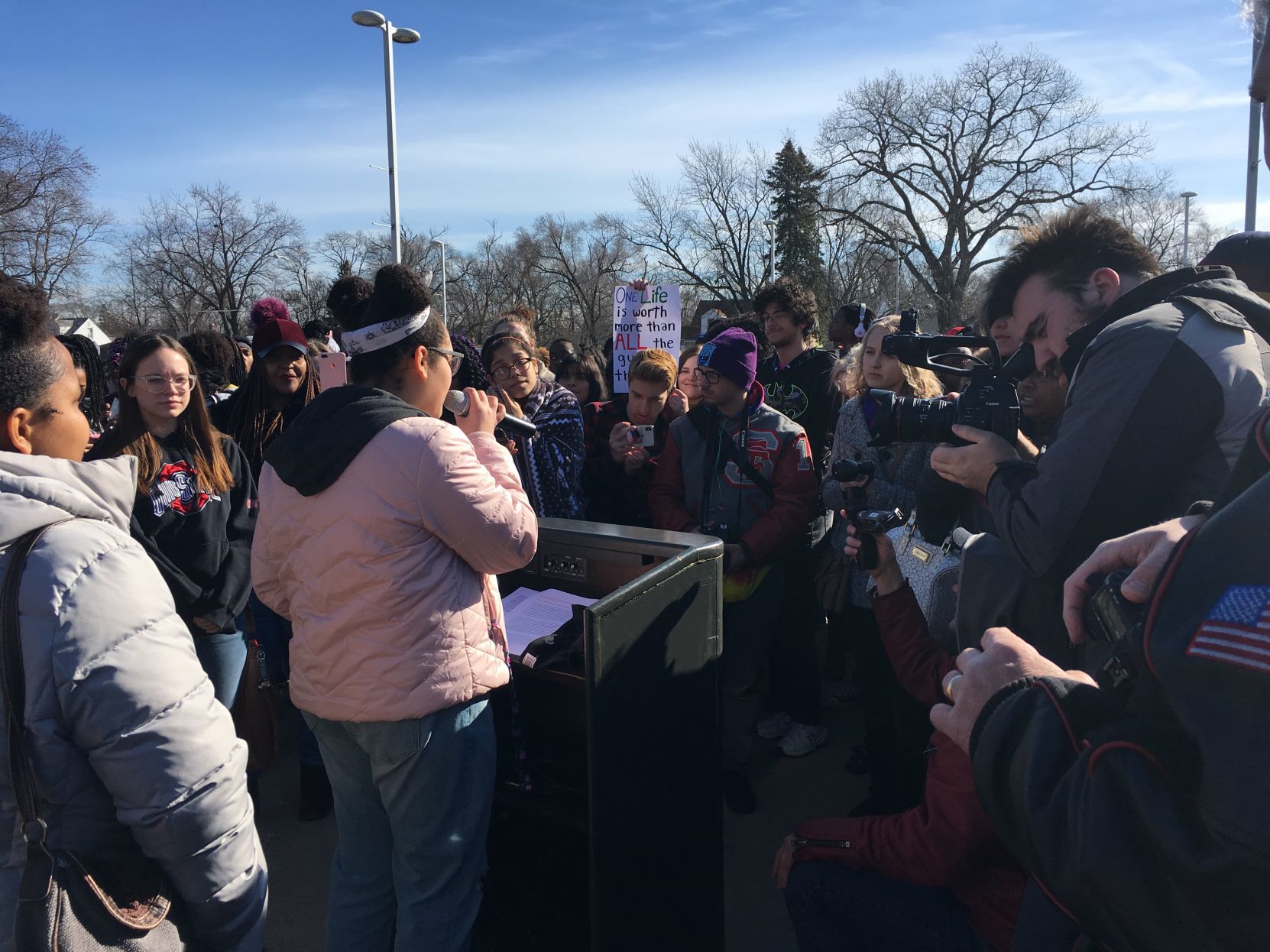 T.F. South walkout